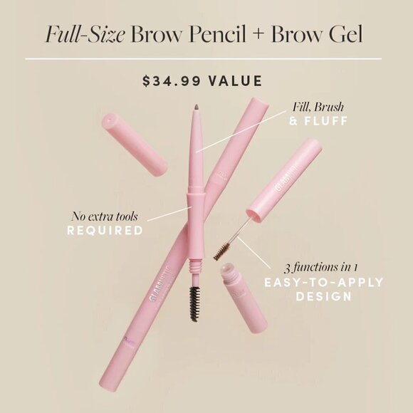 NIB Glamnetic 3-n-1 Brow It All-Blonde - Picture 3 of 12